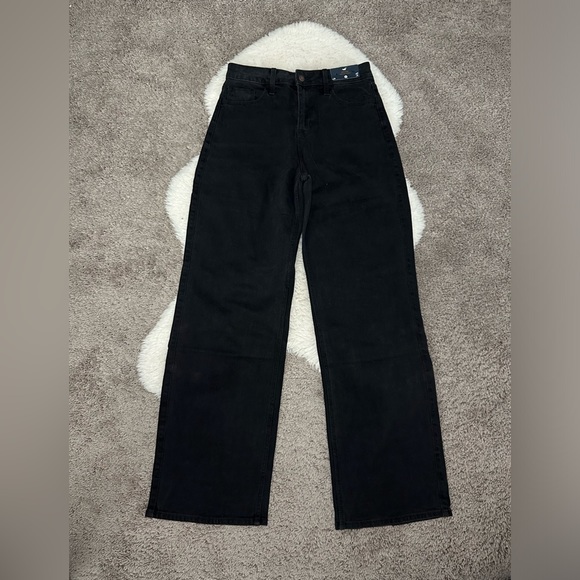 NWT Hollister High-Rise Baggy Wide Leg Jeans in Washed Black Size 5 or 27 - Picture 7 of 13